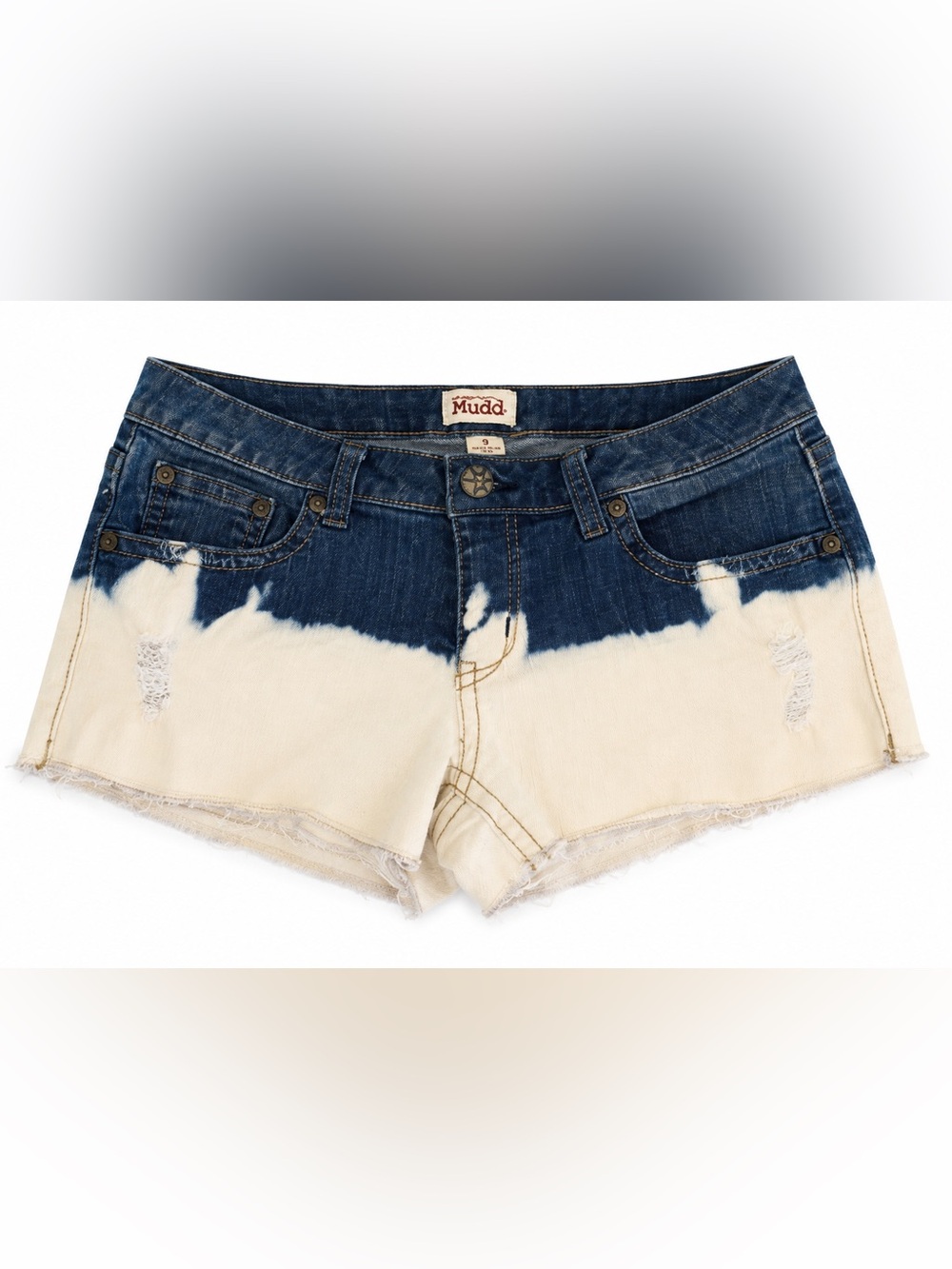 Mudd Y2K Bleached Distressed Shorts, Size 11